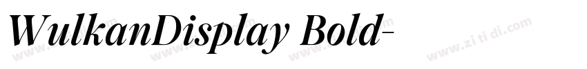 WulkanDisplay Bold字体转换